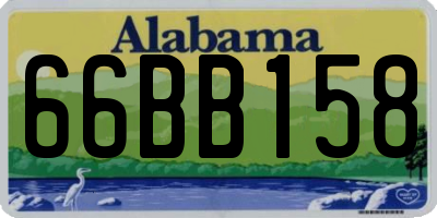AL license plate 66BB158