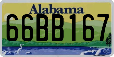 AL license plate 66BB167