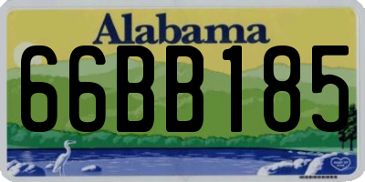 AL license plate 66BB185