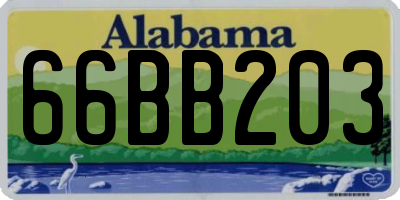 AL license plate 66BB203