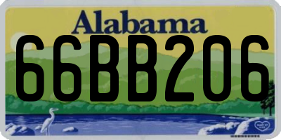 AL license plate 66BB206