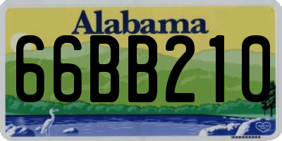 AL license plate 66BB210