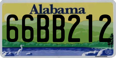 AL license plate 66BB212