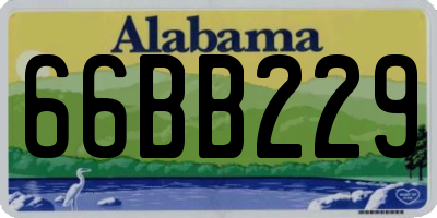 AL license plate 66BB229