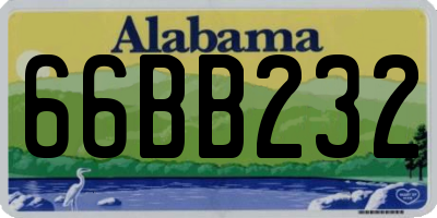 AL license plate 66BB232