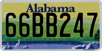 AL license plate 66BB247
