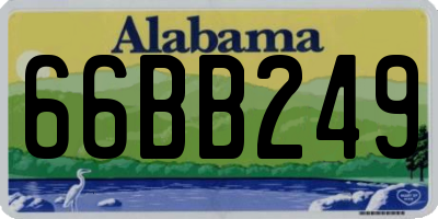 AL license plate 66BB249