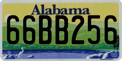 AL license plate 66BB256