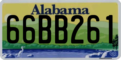 AL license plate 66BB261