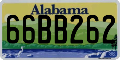 AL license plate 66BB262