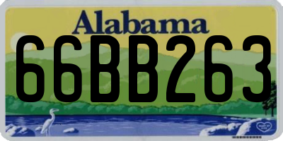 AL license plate 66BB263
