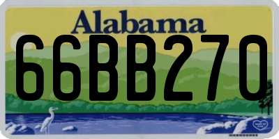 AL license plate 66BB270
