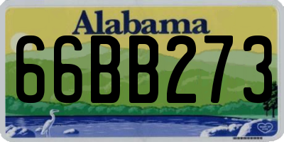 AL license plate 66BB273