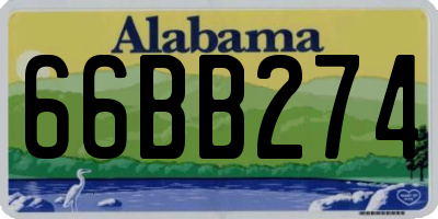 AL license plate 66BB274