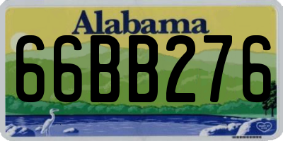 AL license plate 66BB276