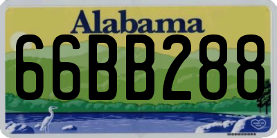 AL license plate 66BB288