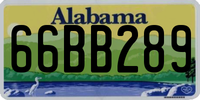 AL license plate 66BB289