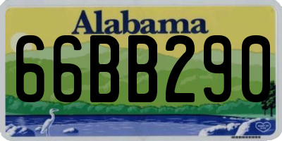 AL license plate 66BB290