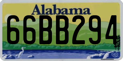 AL license plate 66BB294