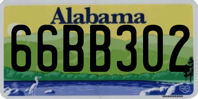 AL license plate 66BB302