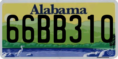AL license plate 66BB310