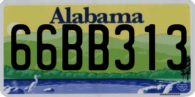 AL license plate 66BB313