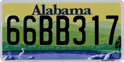 AL license plate 66BB317