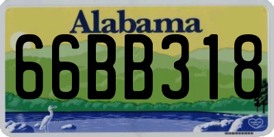 AL license plate 66BB318