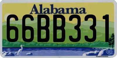 AL license plate 66BB331