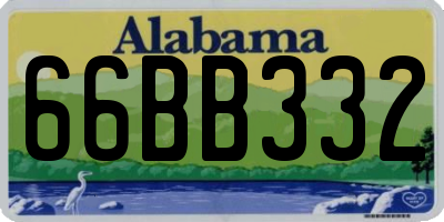AL license plate 66BB332