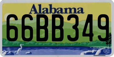 AL license plate 66BB349