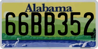 AL license plate 66BB352