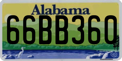 AL license plate 66BB360