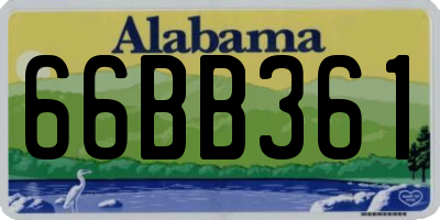 AL license plate 66BB361