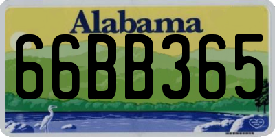 AL license plate 66BB365