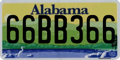 AL license plate 66BB366