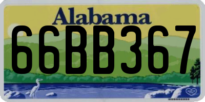 AL license plate 66BB367