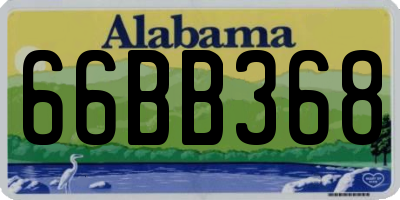 AL license plate 66BB368