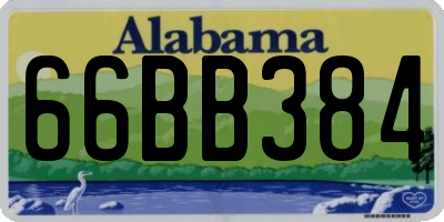 AL license plate 66BB384