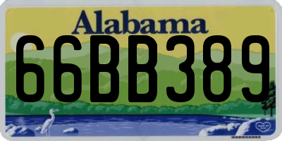 AL license plate 66BB389