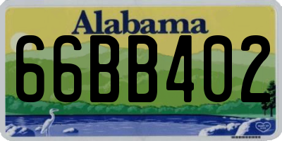 AL license plate 66BB402