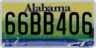 AL license plate 66BB406