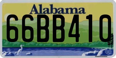 AL license plate 66BB410