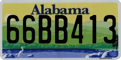 AL license plate 66BB413
