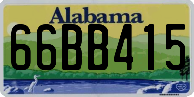 AL license plate 66BB415