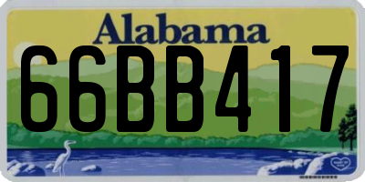 AL license plate 66BB417