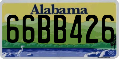 AL license plate 66BB426