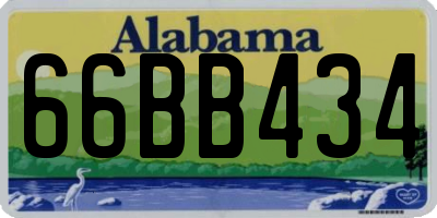 AL license plate 66BB434