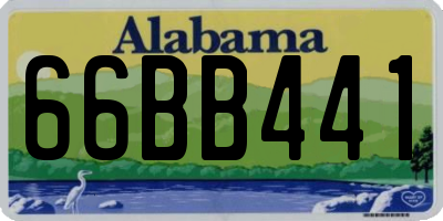 AL license plate 66BB441