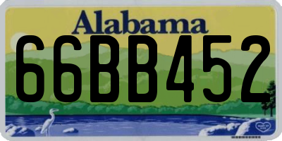 AL license plate 66BB452
